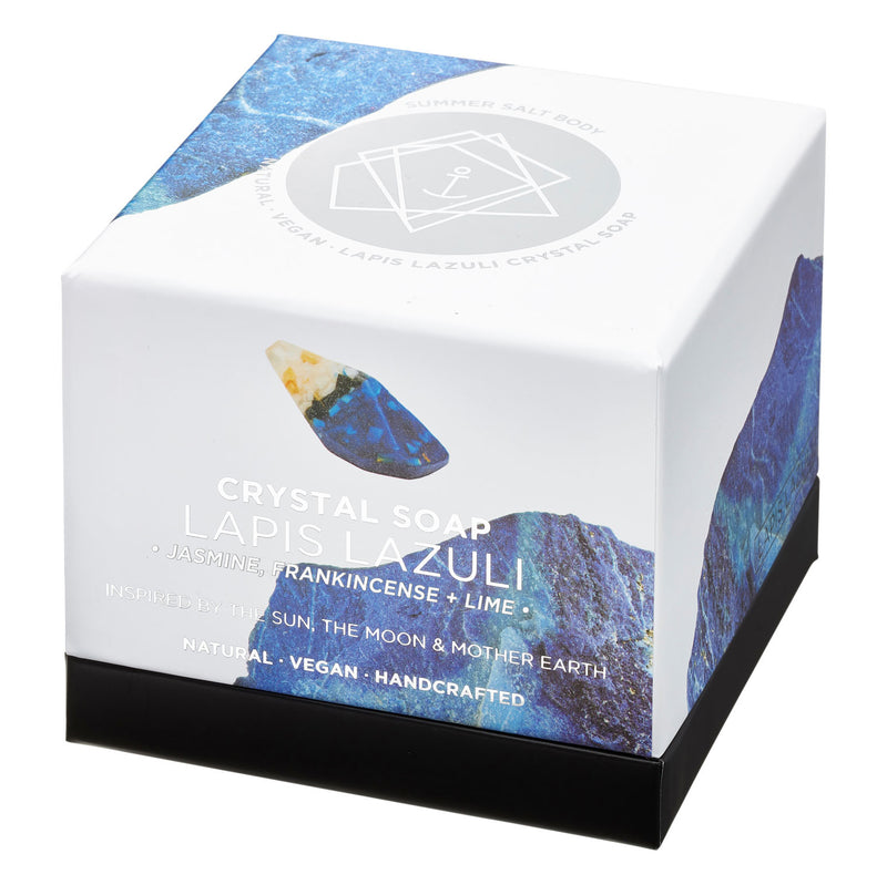 Natural Vegan Crystal Soap Lapis lazuli. Luxury, handcrafted inspired by the sun, moon and mother earth