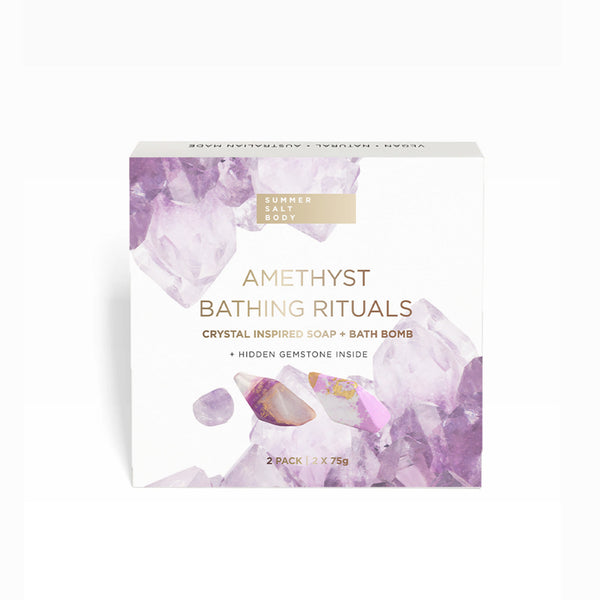 Amethyst Bathing Rituals w/ Gemstone | 2 pack