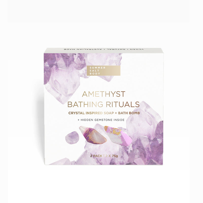 Amethyst Bathing Rituals w/ Gemstone | 2 pack