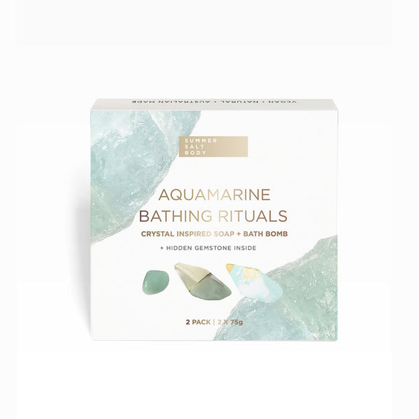 Aquamarine Bathing Rituals w/ Gemstone | 2 pack
