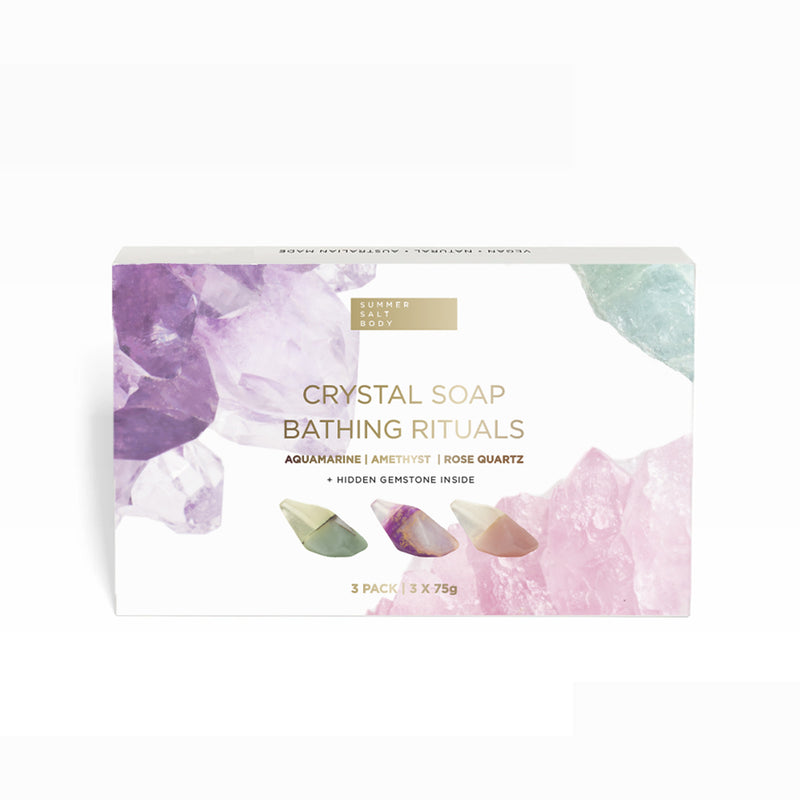 Crystal Soap Bathing Rituals w/ Gemstone | 3 pack