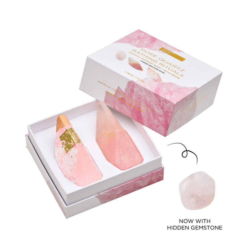 Rose Quartz Bathing Rituals w/ Gemstone | 2 pack