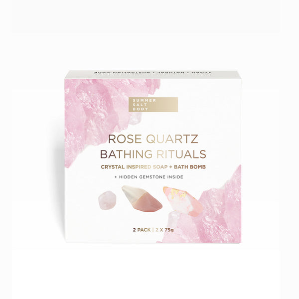 Rose Quartz Bathing Rituals w/ Gemstone | 2 pack