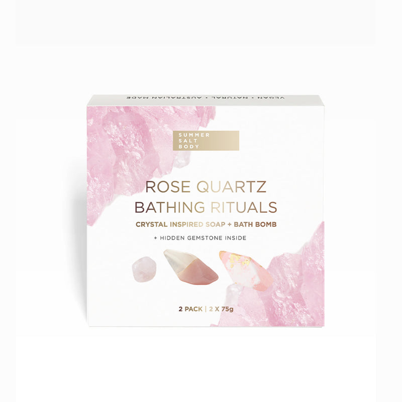 Rose Quartz Bathing Rituals w/ Gemstone | 2 pack