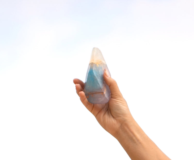 Natural Vegan Crystal Soap Opal. Luxury, handcrafted inspired by the sun, moon and mother earth